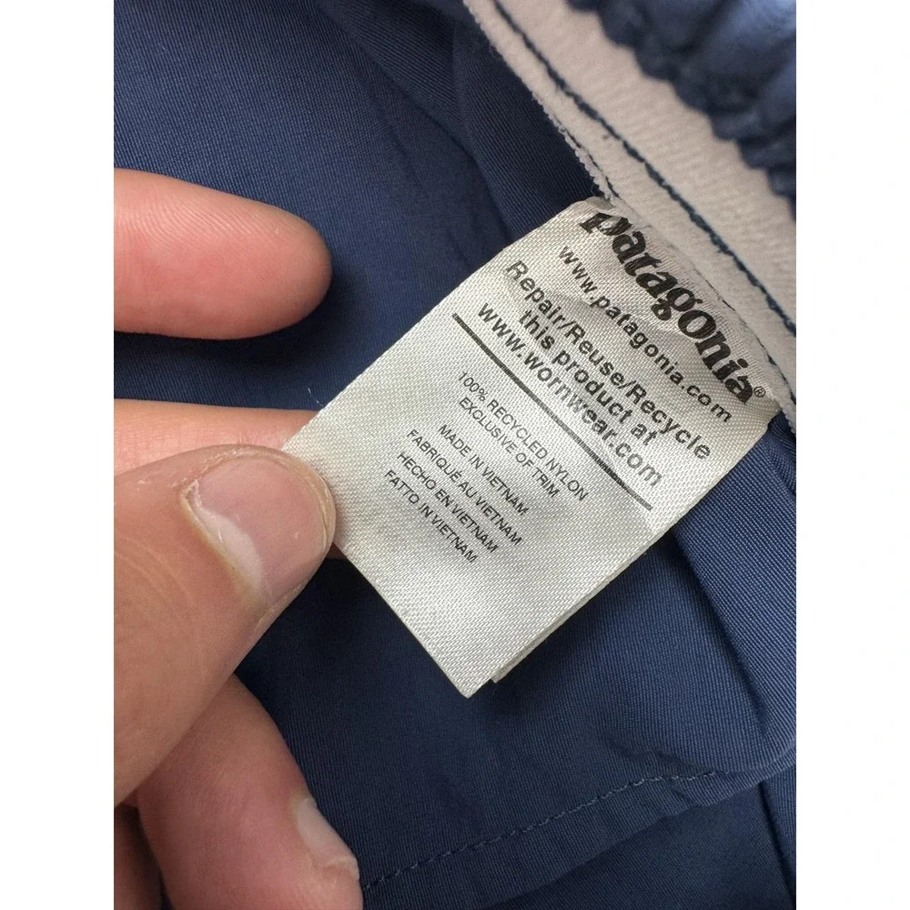 Patagonia Swim Trunks Shorts Mens XL Blue Elastic Waist Quick Dry Lined Pockets